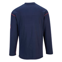 Thumbnail for PORTWEST Navy Long Sleeve FR Henley T Shirt