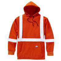 Thumbnail for FR Hi Vis Orange Pullover Hooded Sweatshirt w/ 2'' CSA Silver Reflective Tape