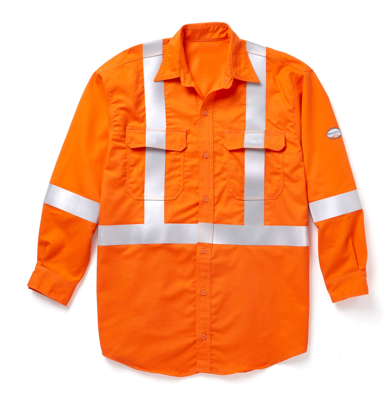 Rasco Fr Hi Vis Uniform Shirt w/ 2'' CSA Silver Reflective Tape FR6505OH