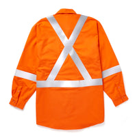 Thumbnail for Rasco Fr Hi Vis Uniform Shirt w/ 2'' CSA Silver Reflective Tape FR6505OH