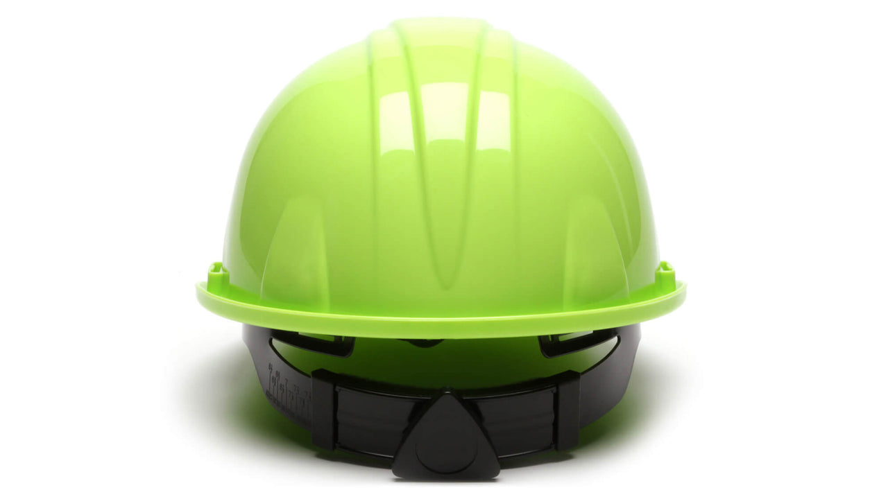 Pyramex Hi Vis Lime SL Standard Hard Hat 4 Point HP14131