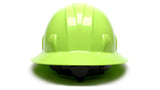 Pyramex Hi Vis Lime SL Full Brim 4 Pt Ratchet Suspension HP24131