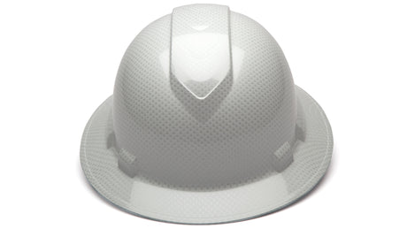 Pyramex Shiny White Ridgeline Full Brim Hard Hat HP54116S