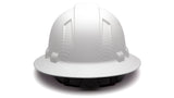 Pyramex Matte White Graphite Ridgeline Full Brim Hard Hat HP54116