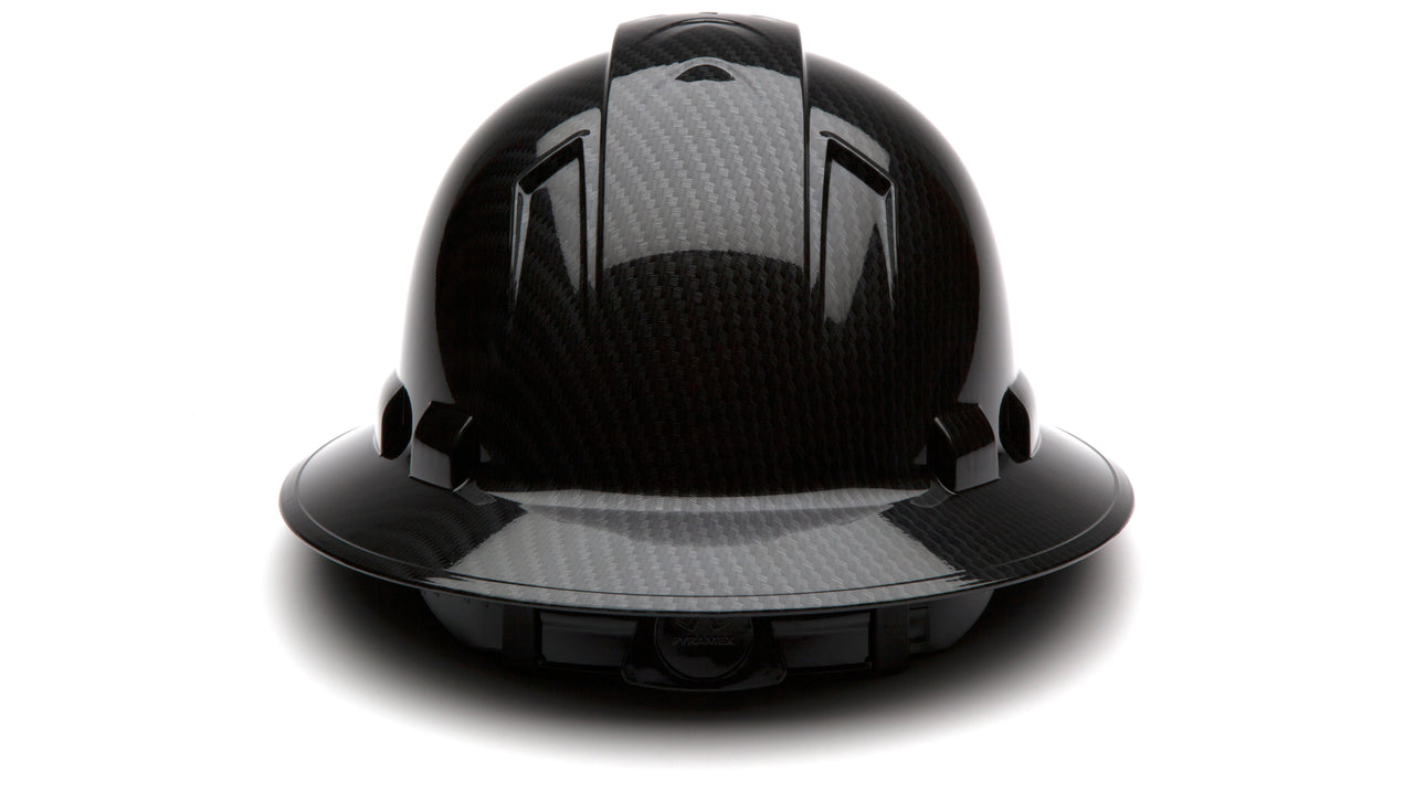 Shiny Black Graphite Ridgeline Full Brim Hard Hat