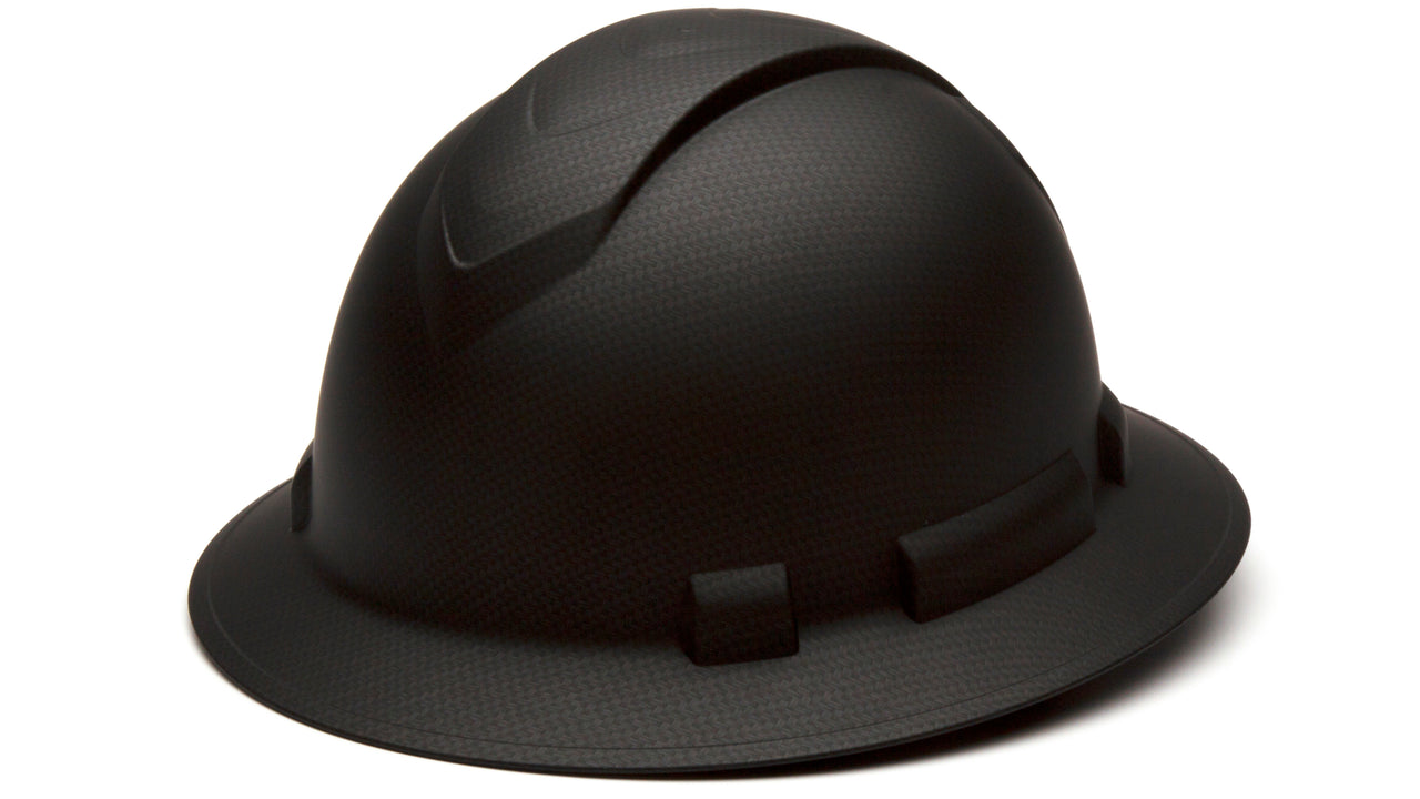 Pyramex Black Graphite Ridgeline Full Brim Hard Hat HP54117