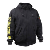 Black Stallion 12oz AR/FR Cotton Full-Zip Hooded Sweatshirt JF1331-BK