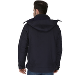 Men's Navy Forge FR Insulated Duck Jacket W/ Detachable Hood MFRIJDH