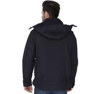 Thumbnail for Men's Navy Forge FR Insulated Duck Jacket W/ Detachable Hood MFRIJDH