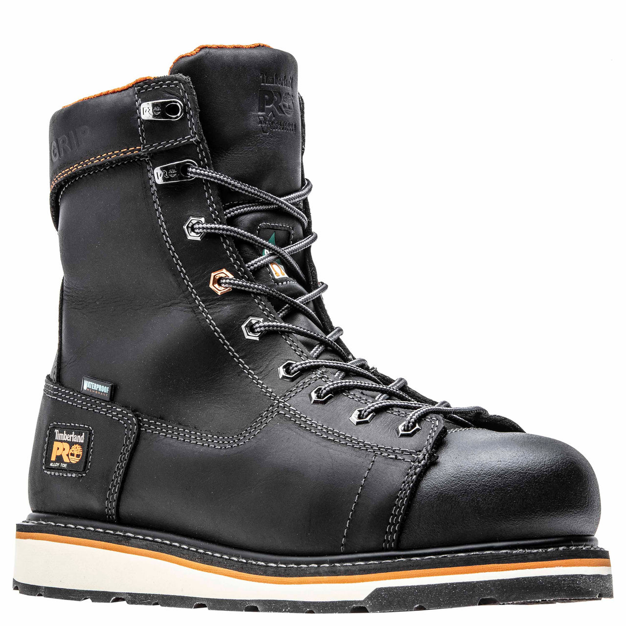 Timberland Pro Men's 8" Gridworks Black CSA Alloy Toe Work Boots TB0A12EO001