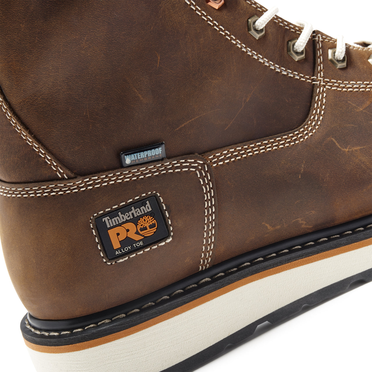Timberland Pro Gridworks 8" Alloy Safety Toe Brown Full-Grain Leather TB0A12EZ