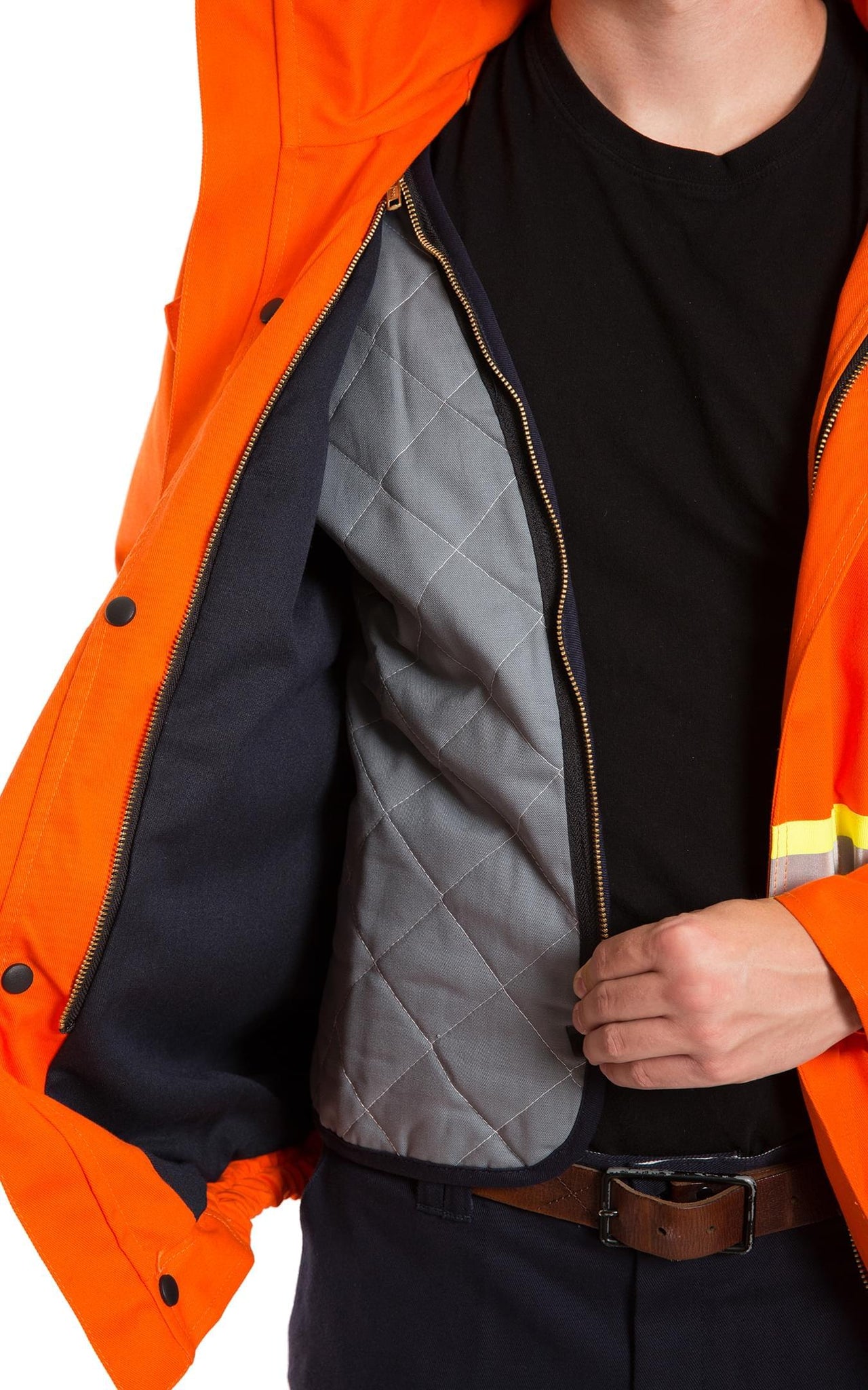 3 in 1 Premium Orange AR/FR Insulated Bomber Jacket w/CSA Striping