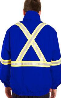 Thumbnail for 3 in 1 Premium Royal Blue AR/FR Insulated Bomber Jacket w/CSA Striping